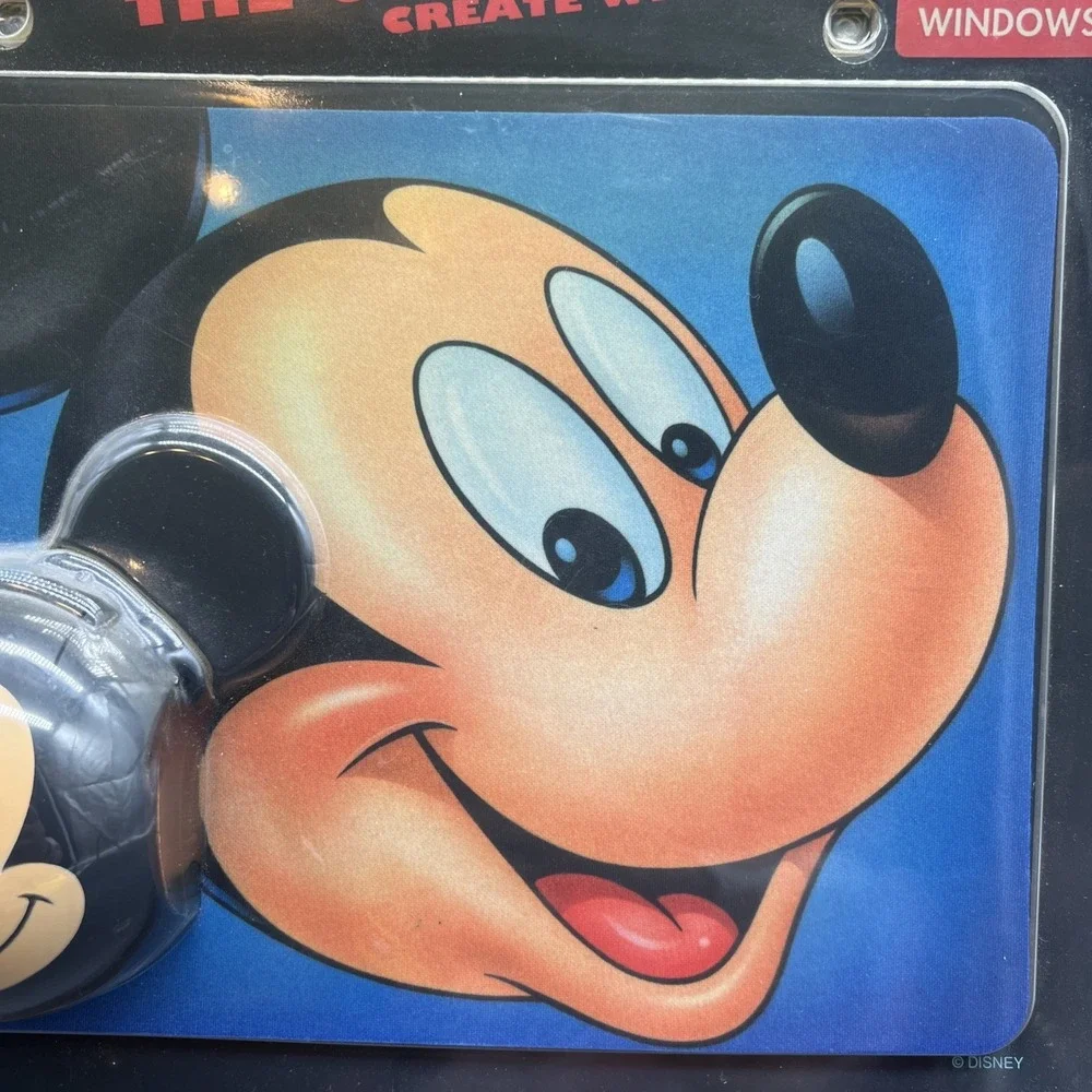 Vintage Disney Mickey Mouse Computer Mouse Pad And Disc W/package Windows